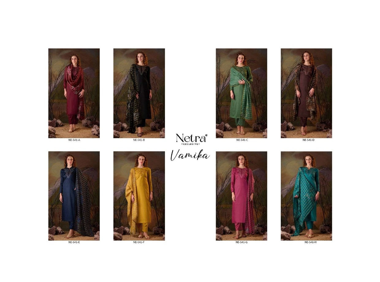 Vamika Netra Premium Cotton Pant Style Suits Exporter Ahmedabad