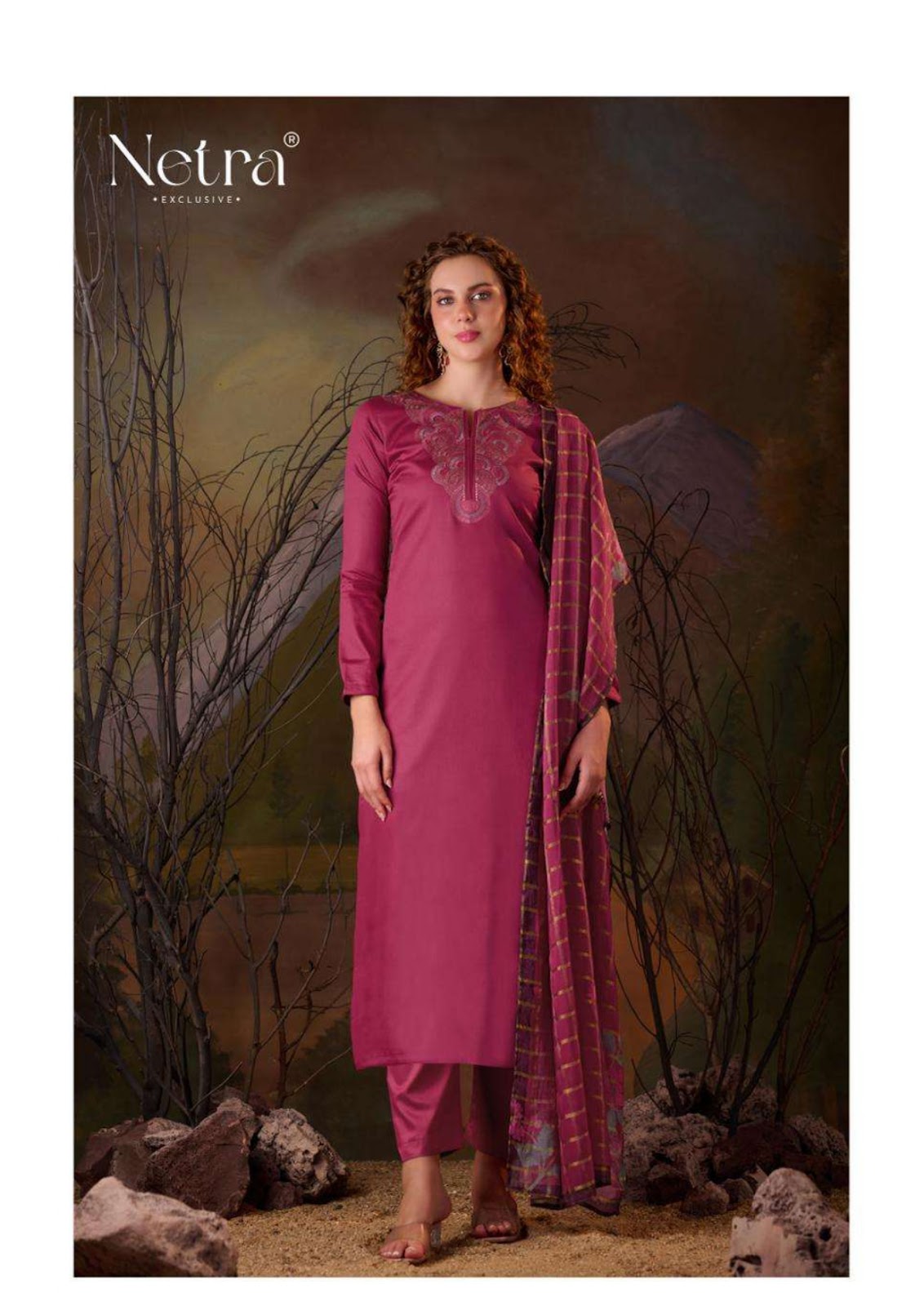 Vamika Netra Premium Cotton Pant Style Suits Exporter Ahmedabad