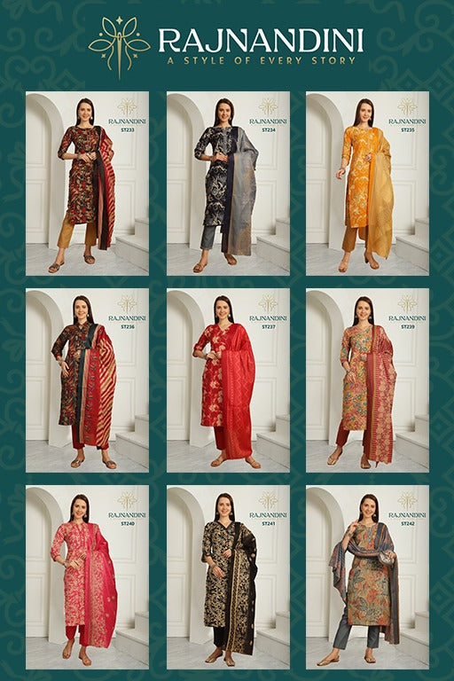 Vamika Rajnandini Indo Cotton Readymade Pant Style Suits Manufacturer Gujarat