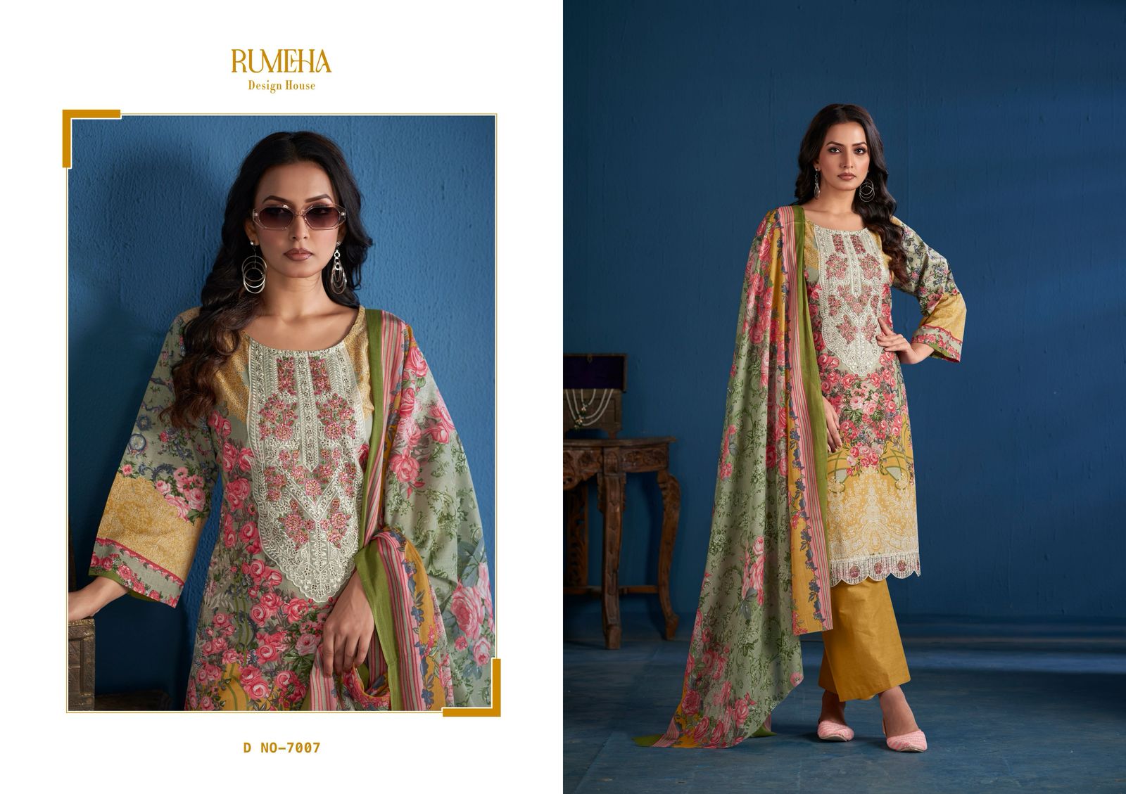 Vamika Rumeha Cotton Karachi Salwar Suits Supplier Gujarat