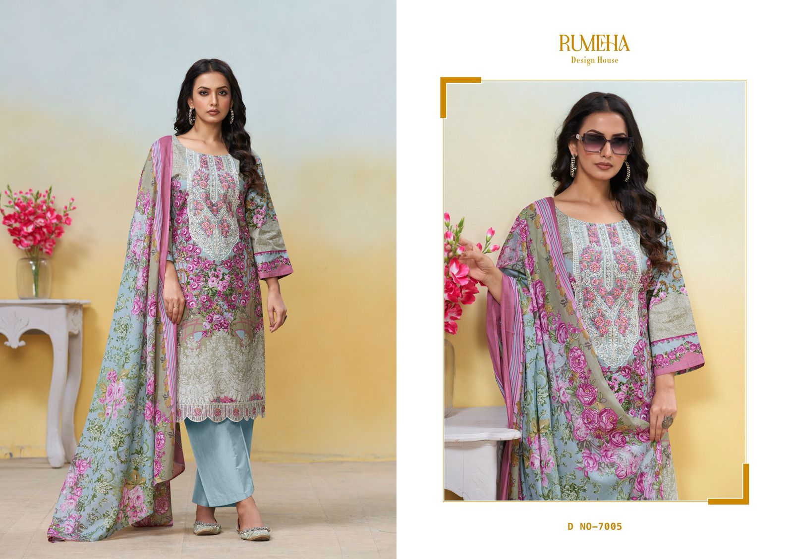 Vamika Rumeha Cotton Karachi Salwar Suits Supplier Gujarat
