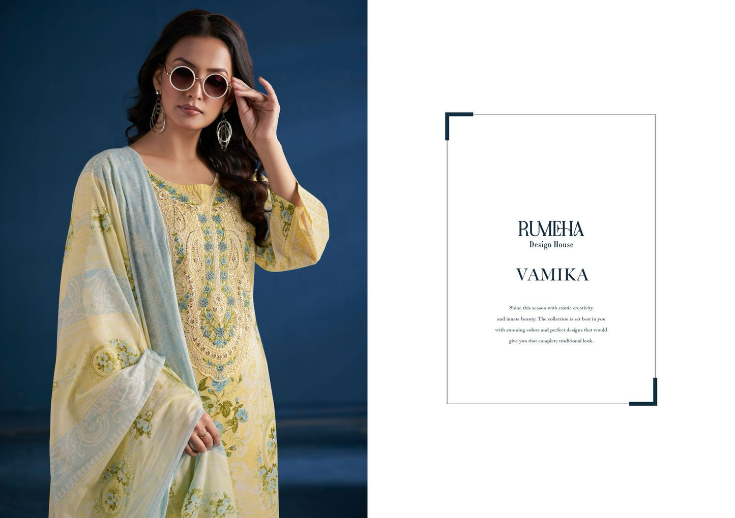 Vamika Rumeha Cotton Karachi Salwar Suits Supplier Gujarat