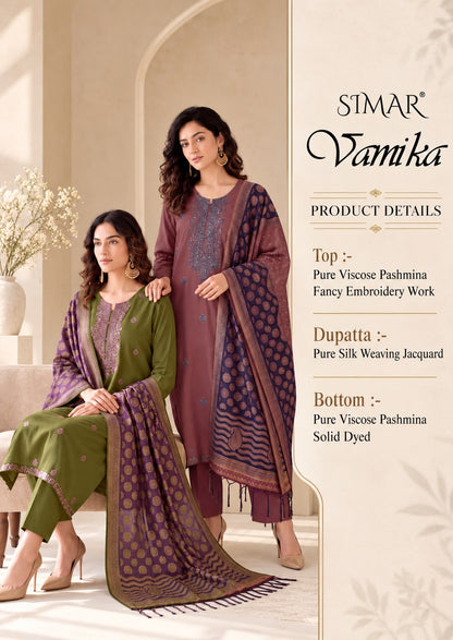 Vamika Simar Viscose Pashmina Suits Exporter