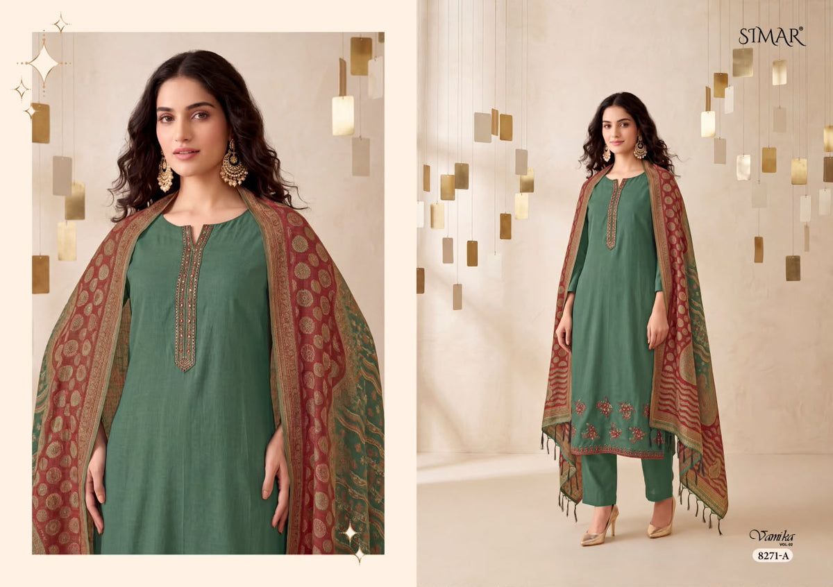 Vamika Vol 2 Simar Viscose Pashmina Suits Exporter India