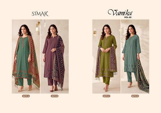 Vamika Vol 2 Simar Viscose Pashmina Suits Exporter India