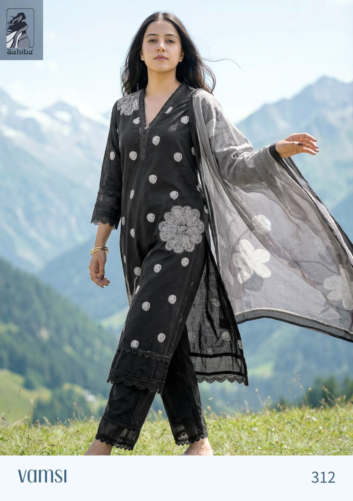 Vamsi Sahiba Cotton Lawn Pant Style Suits Manufacturer Gujarat