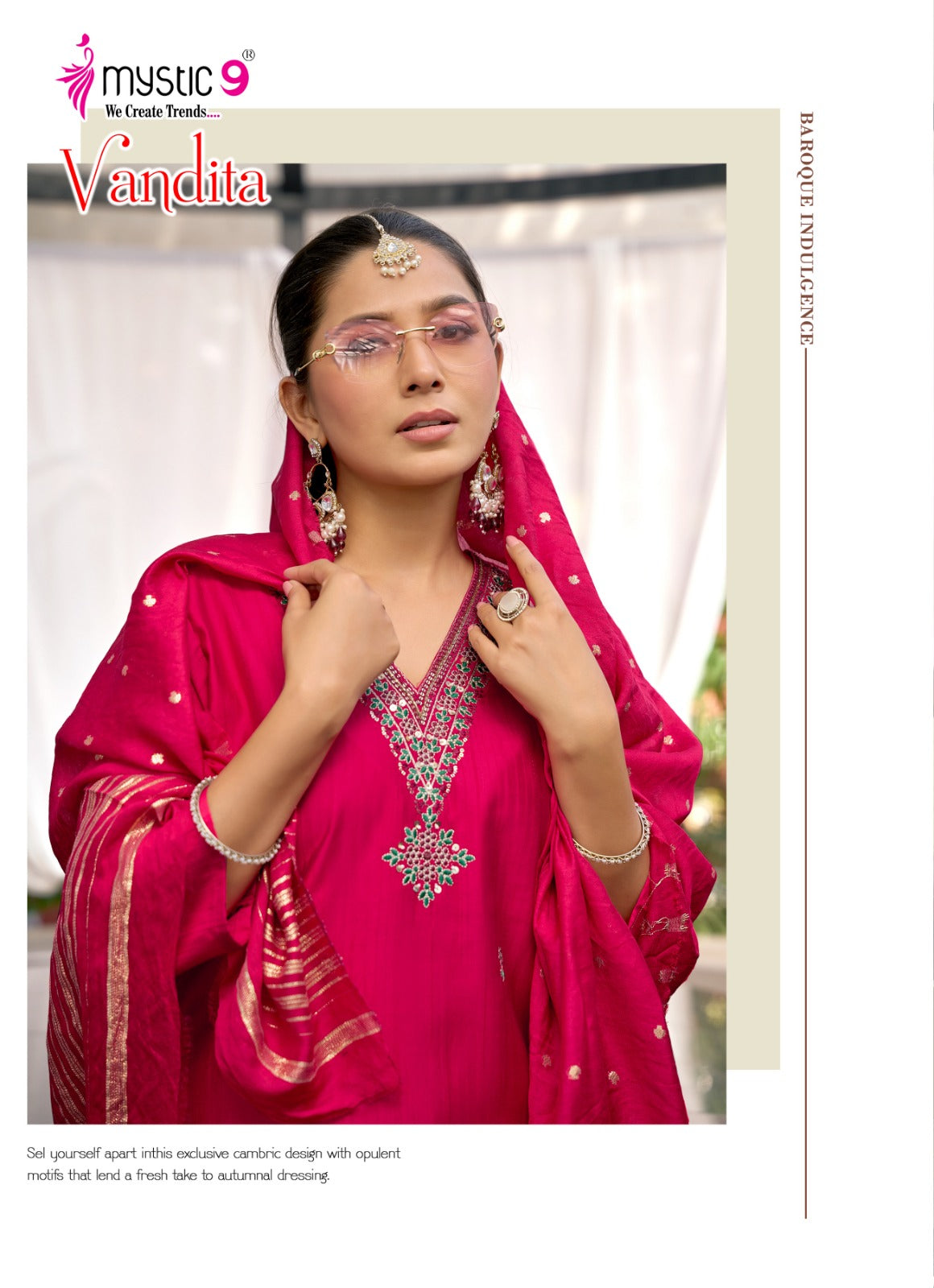 Vandita Vol 1 Mystic 9 Vertican Readymade Pant Style Suits Wholesale Rate