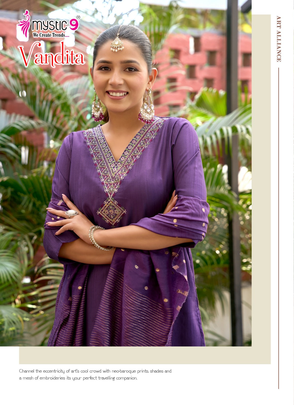Vandita Vol 1 Mystic 9 Vertican Readymade Pant Style Suits Wholesale Rate