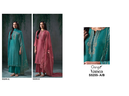 Vanea S5255 Ganga Viscose Organza Plazzo Style Suits Wholesaler