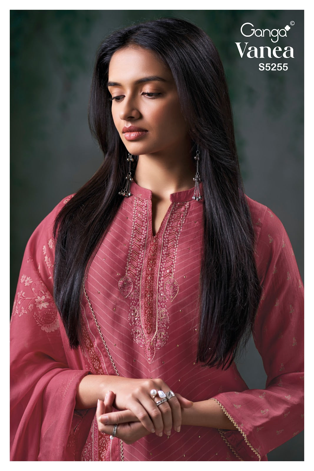 Vanea S5255 Ganga Viscose Organza Plazzo Style Suits Wholesaler