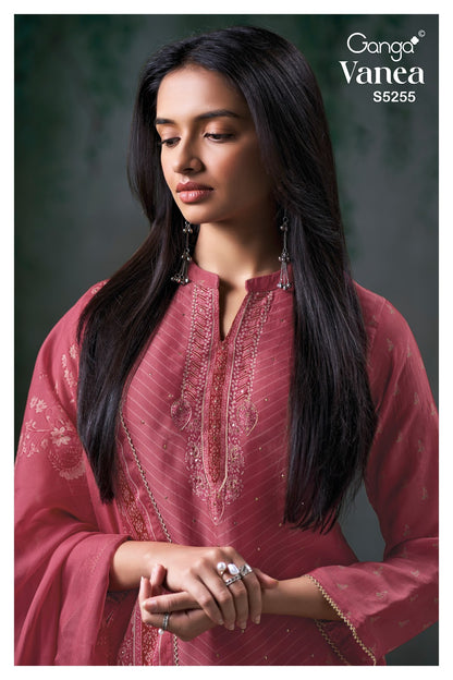 Vanea S5255 Ganga Viscose Organza Plazzo Style Suits Wholesaler
