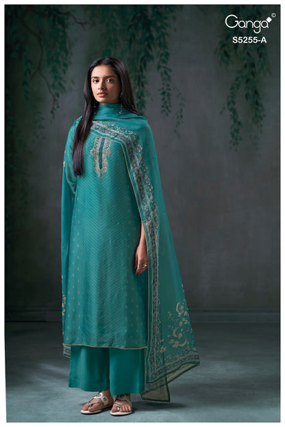 Vanea S5255 Ganga Viscose Organza Plazzo Style Suits Wholesaler