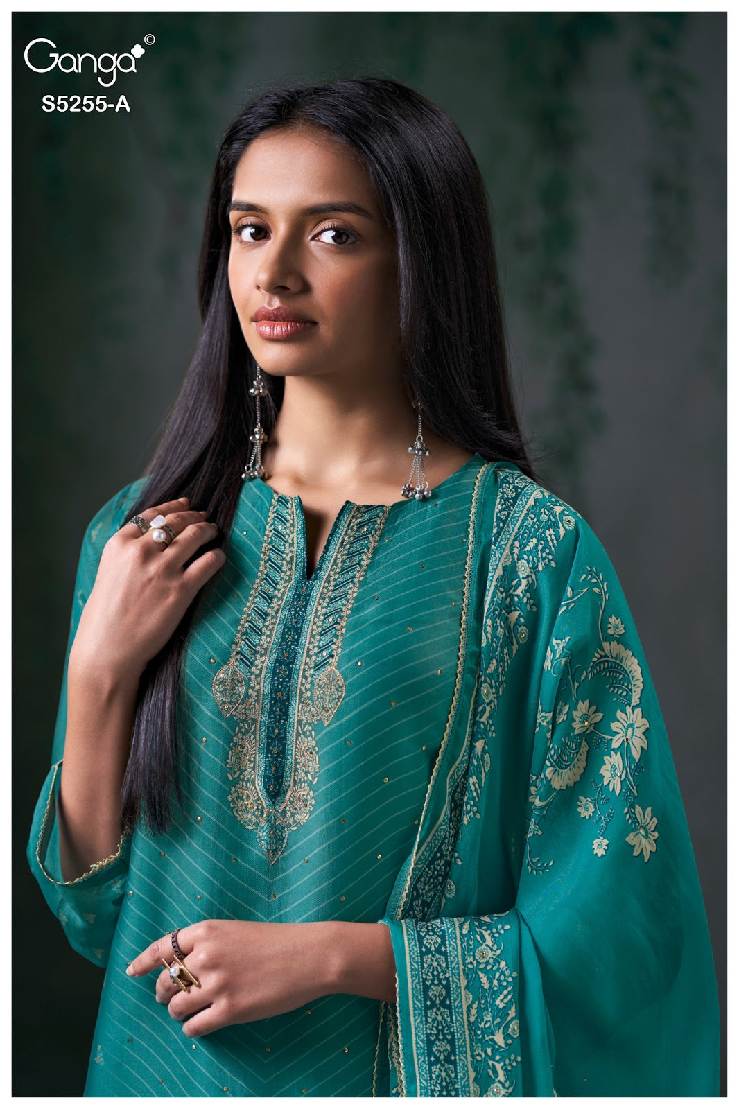 Vanea S5255 Ganga Viscose Organza Plazzo Style Suits Wholesaler