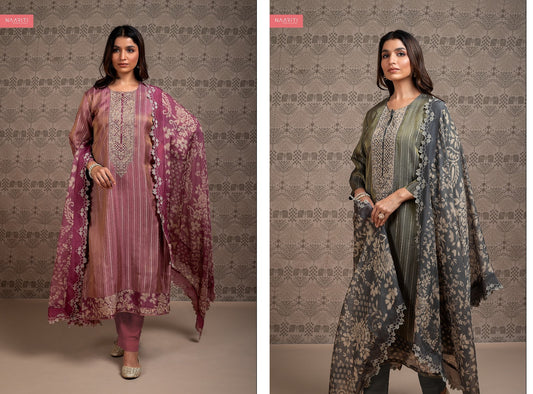 Vaneeti Naariti Silk Jacquard Pant Style Suits Wholesale