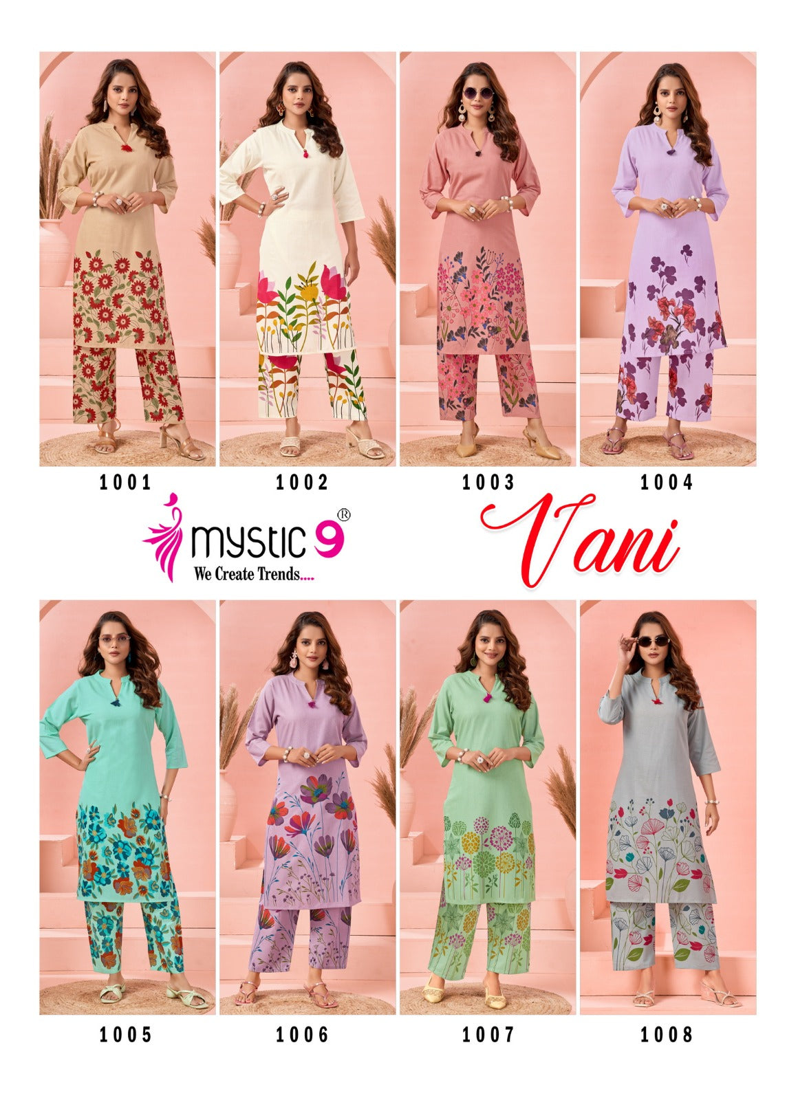 Vani Vol 1 Mystic 9 Cotton Co Ord Set Wholesaler Gujarat