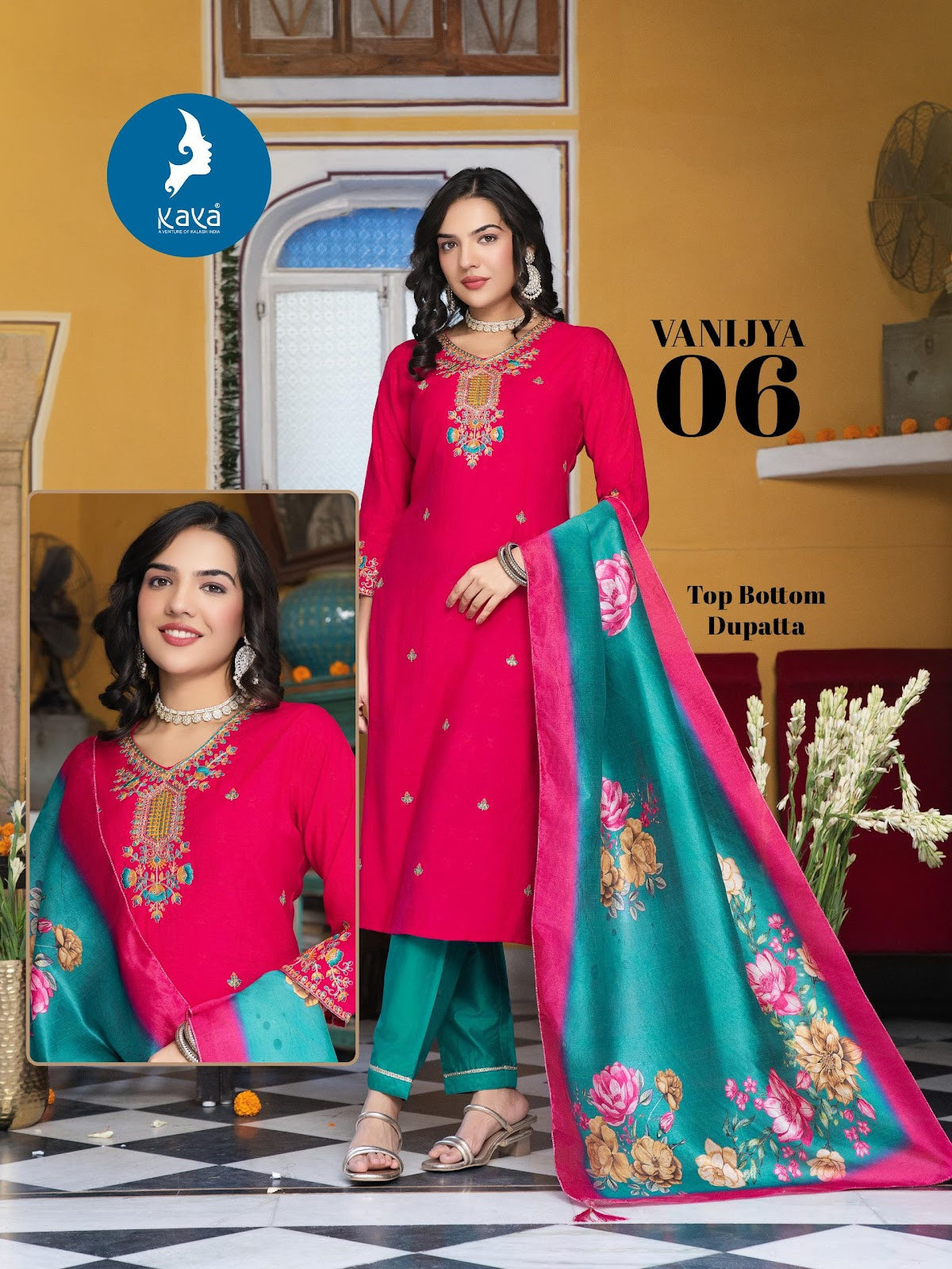 Vanijya Kaya Vertican Readymade Pant Style Suits Supplier Gujarat