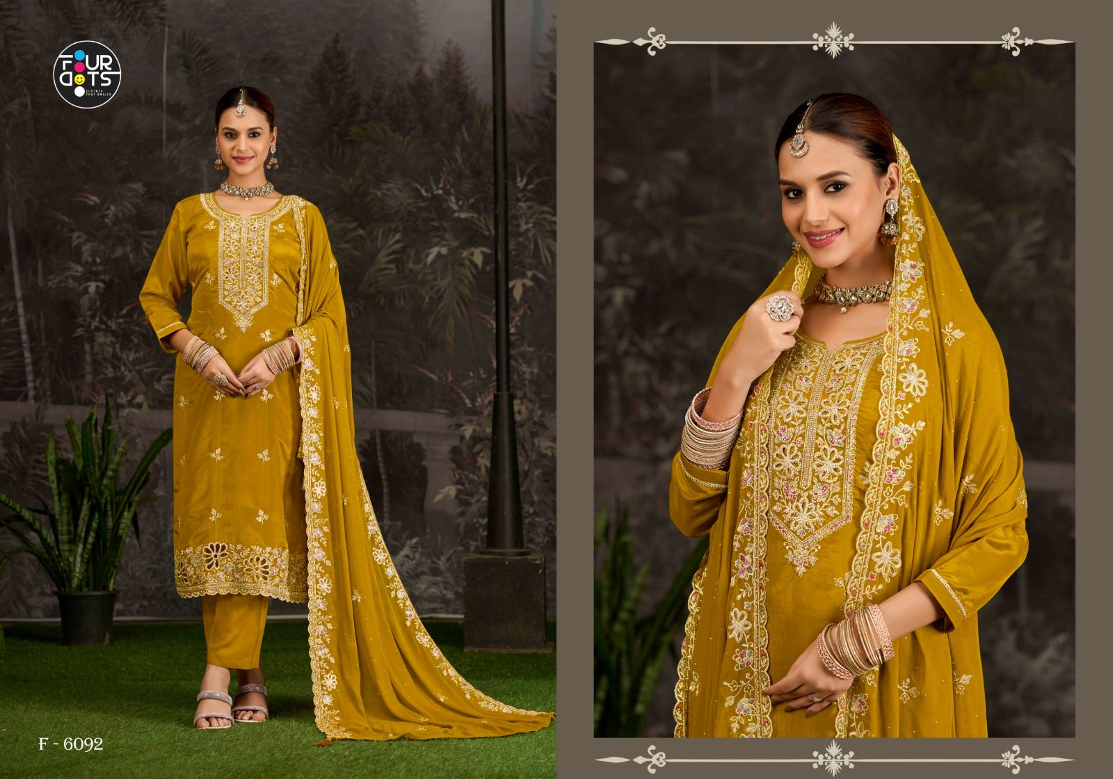 Vanika Four Dots Organza Pant Style Suits Wholesaler Gujarat