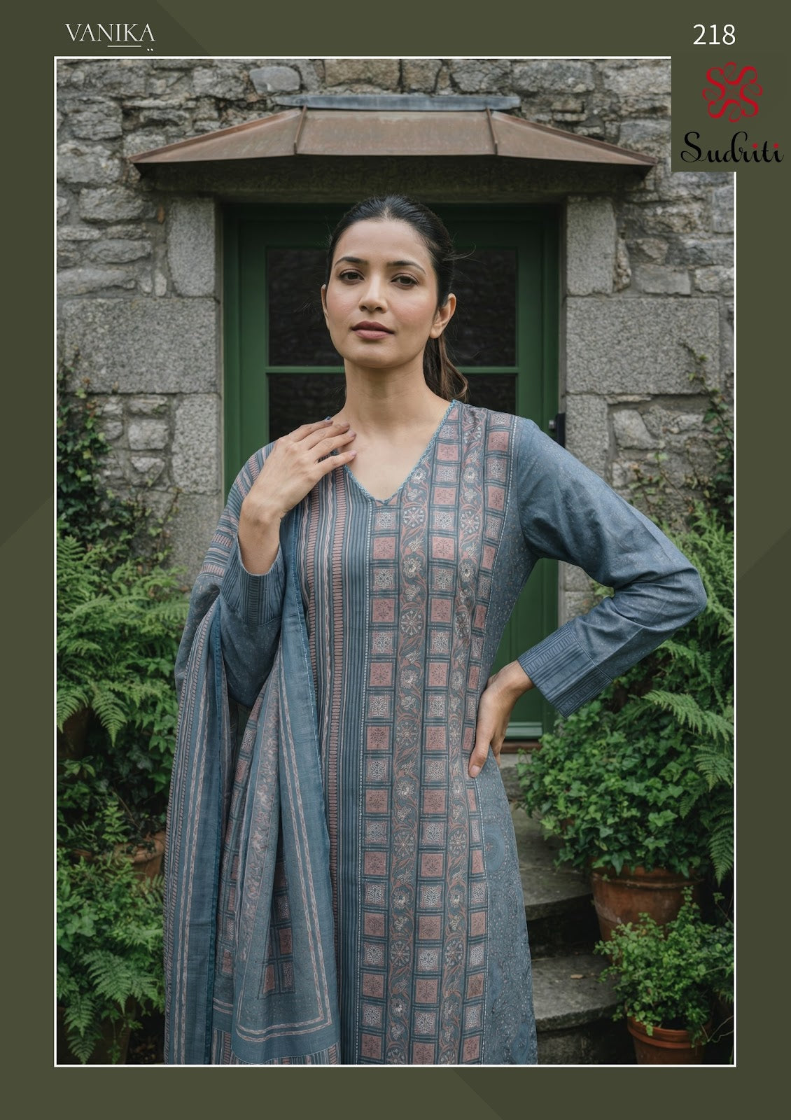 Vanika Sudriti Sahiba Cotton Lawn Pant Style Suits Manufacturer