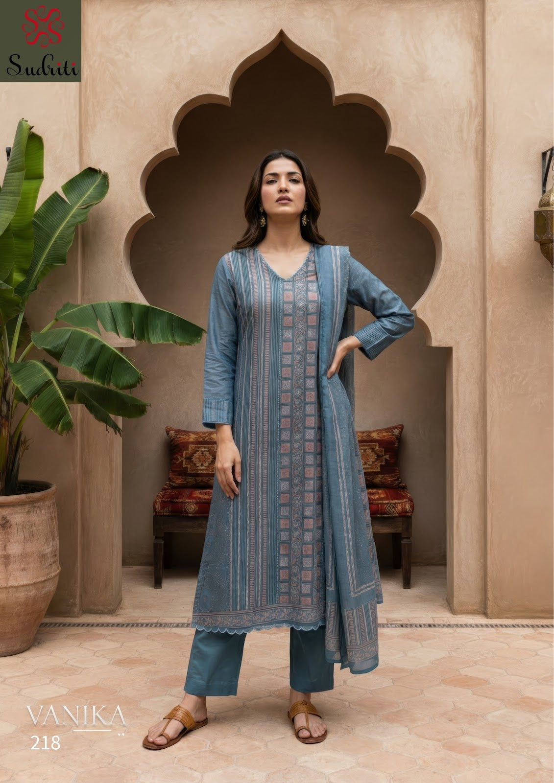 Vanika Sudriti Sahiba Cotton Lawn Pant Style Suits Manufacturer