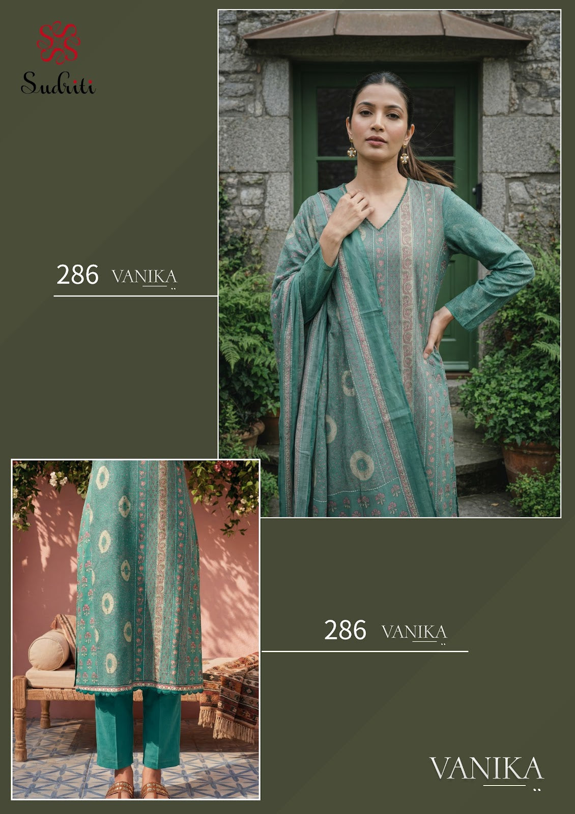 Vanika Sudriti Sahiba Cotton Lawn Pant Style Suits Manufacturer