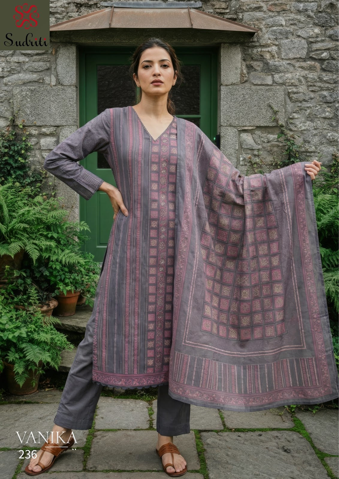 Vanika Sudriti Sahiba Cotton Lawn Pant Style Suits Manufacturer