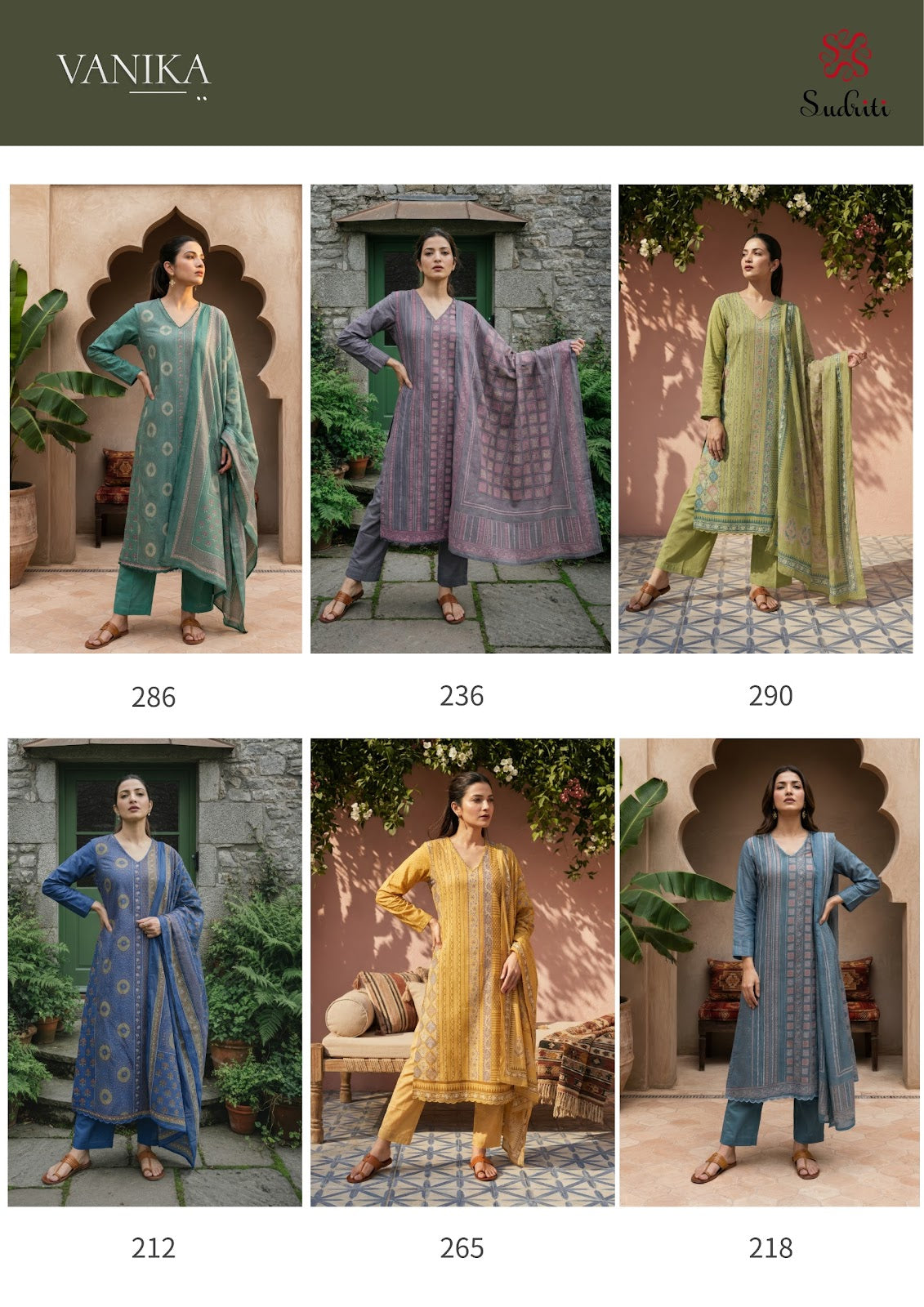 Vanika Sudriti Sahiba Cotton Lawn Pant Style Suits Manufacturer