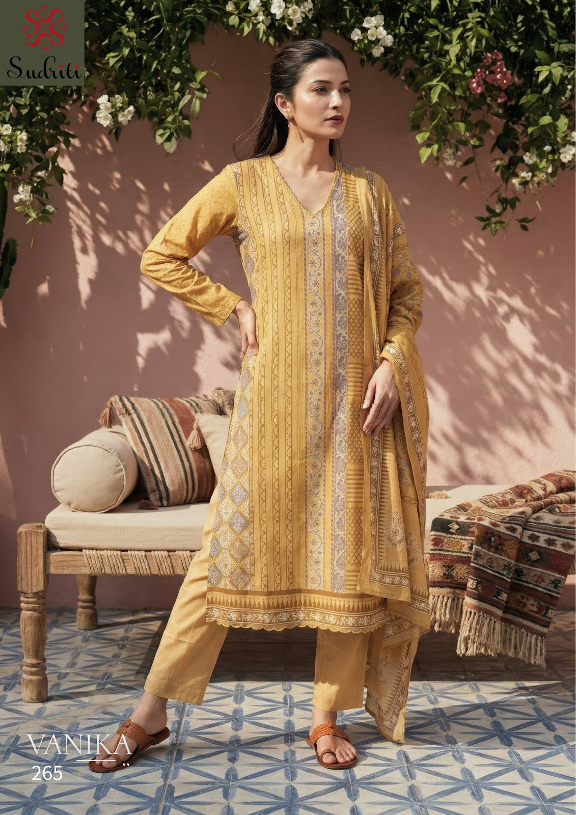 Vanika Sudriti Sahiba Cotton Lawn Pant Style Suits Manufacturer