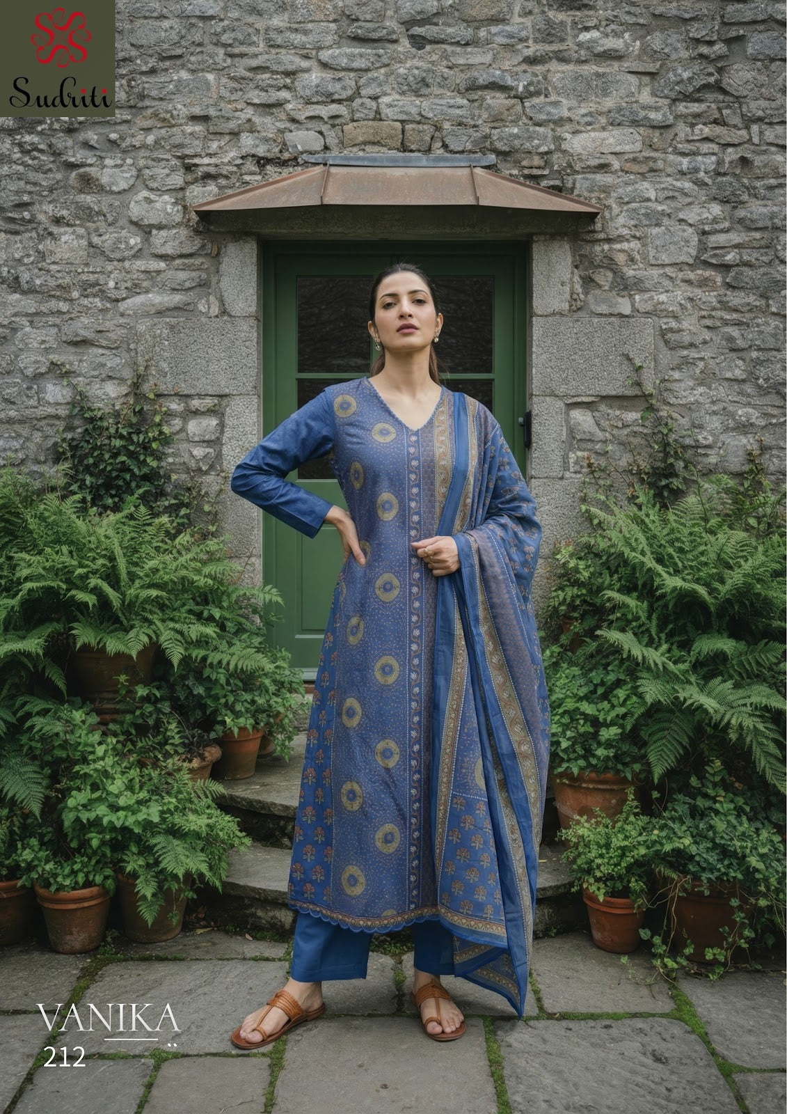 Vanika Sudriti Sahiba Cotton Lawn Pant Style Suits Manufacturer