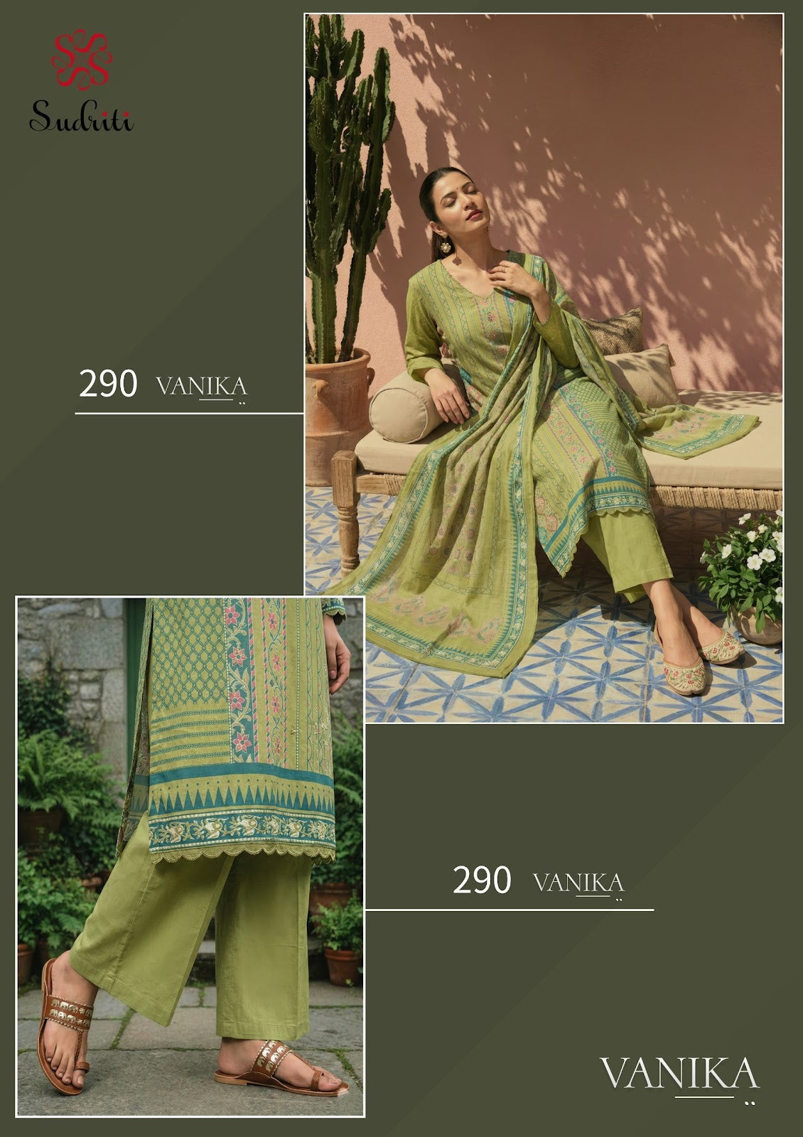 Vanika Sudriti Sahiba Cotton Lawn Pant Style Suits Manufacturer
