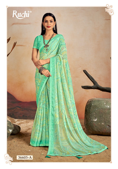 Vanilla 13 Ruchi Chiffon Sarees Wholesaler