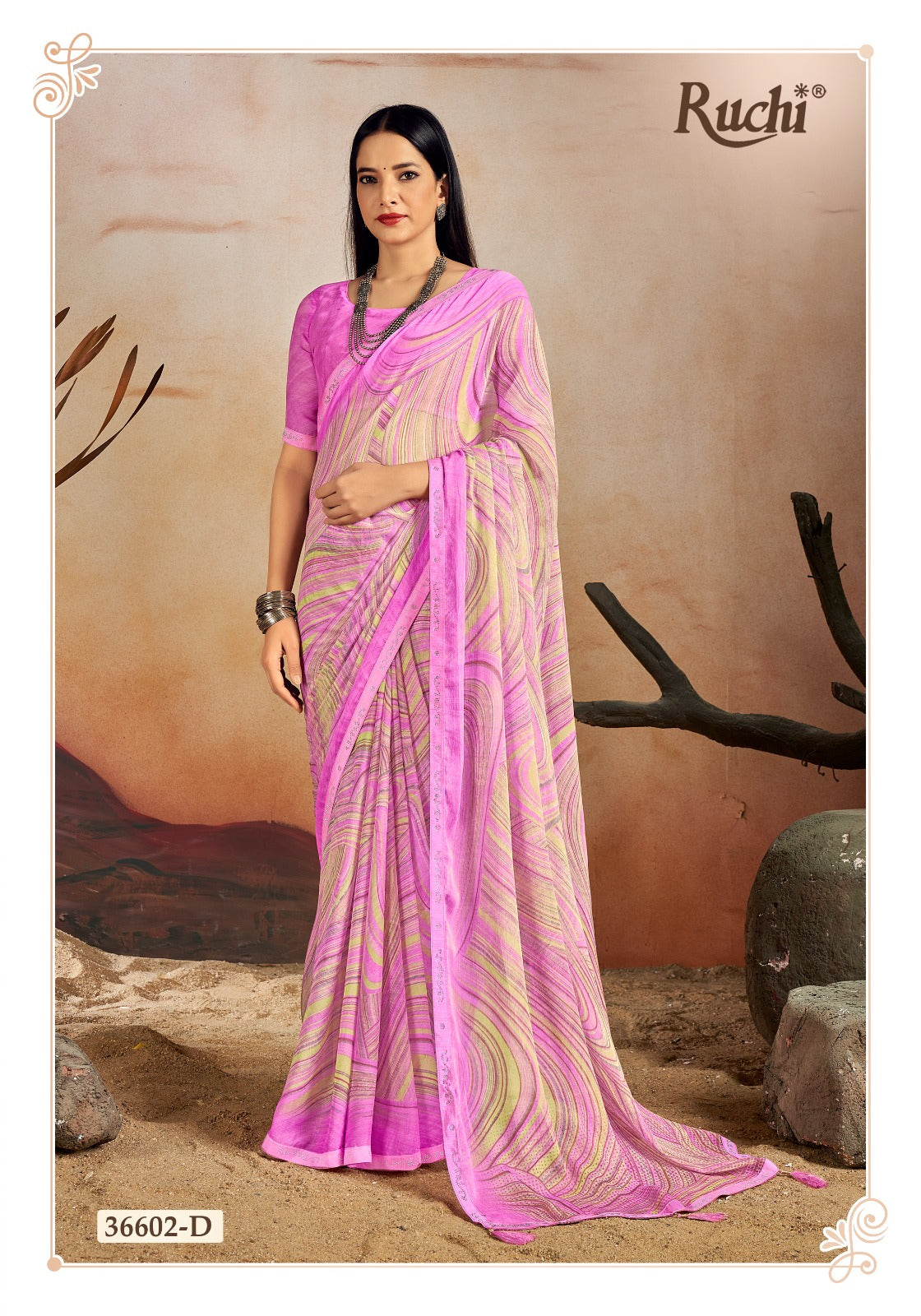 Vanilla 13 Ruchi Chiffon Sarees Wholesaler