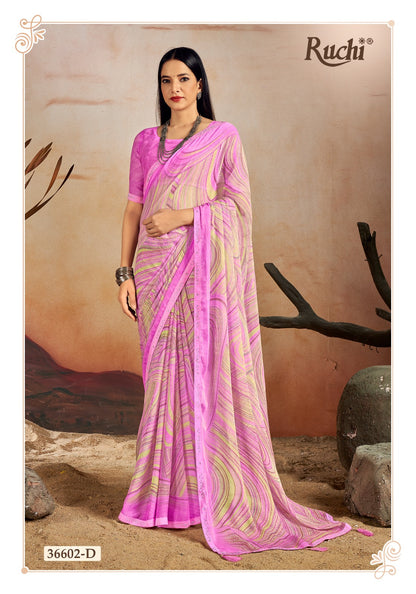 Vanilla 13 Ruchi Chiffon Sarees Wholesaler