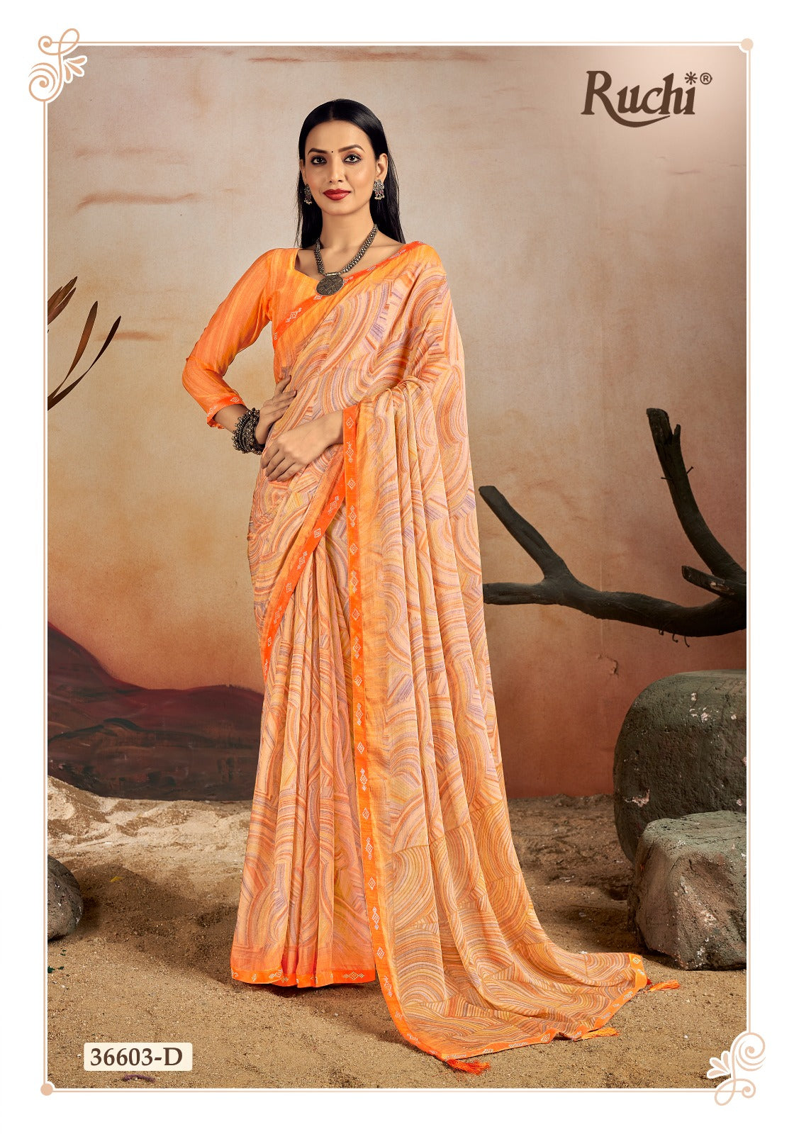 Vanilla 13 Ruchi Chiffon Sarees Wholesaler