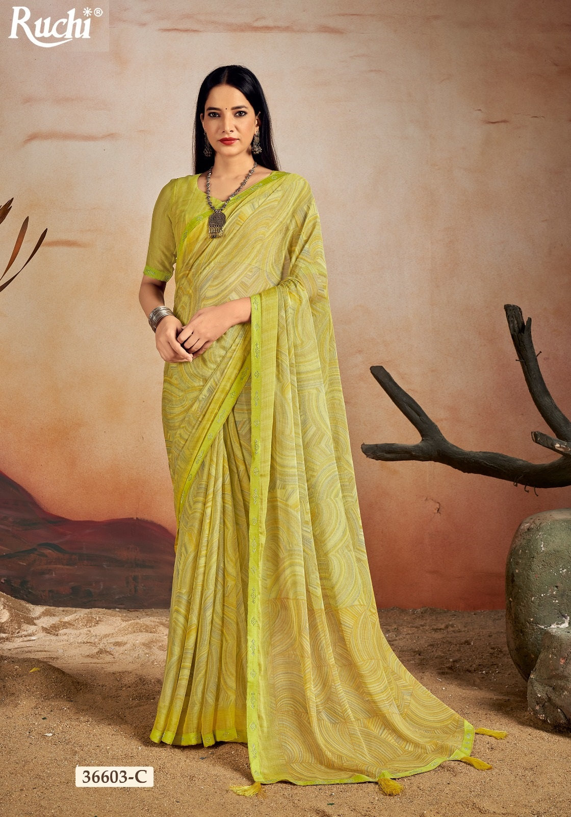 Vanilla 13 Ruchi Chiffon Sarees Wholesaler