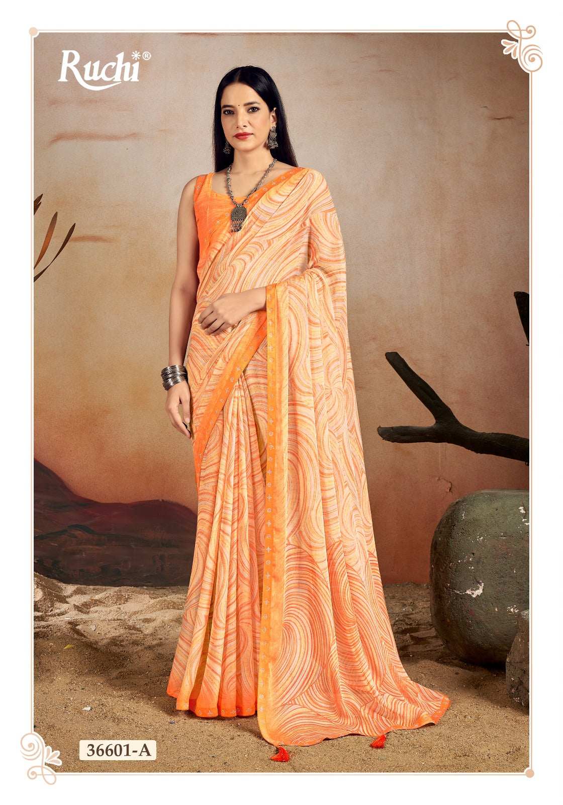Vanilla 13 Ruchi Chiffon Sarees Wholesaler