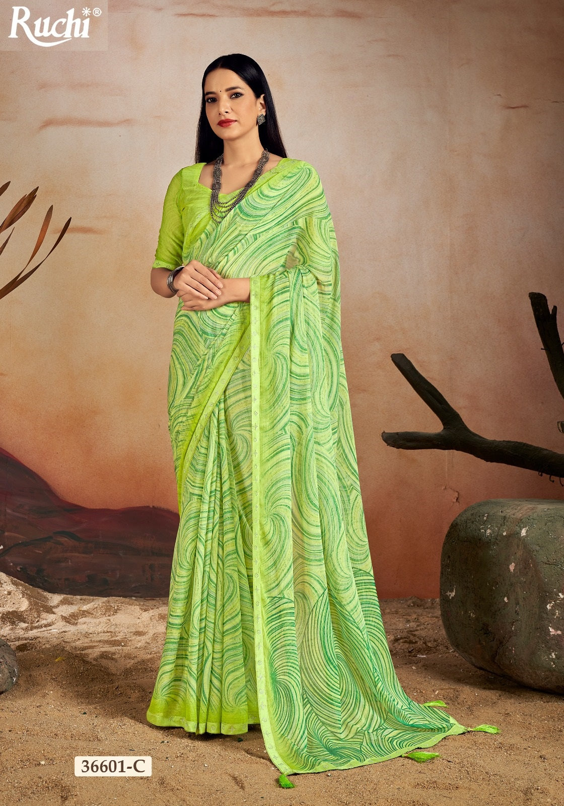 Vanilla 13 Ruchi Chiffon Sarees Wholesaler
