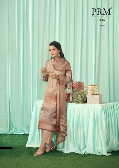 Vanilla Prm Trendz Pure Cotton Pant Style Suits Exporter India