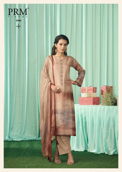 Vanilla Prm Trendz Pure Cotton Pant Style Suits Exporter India