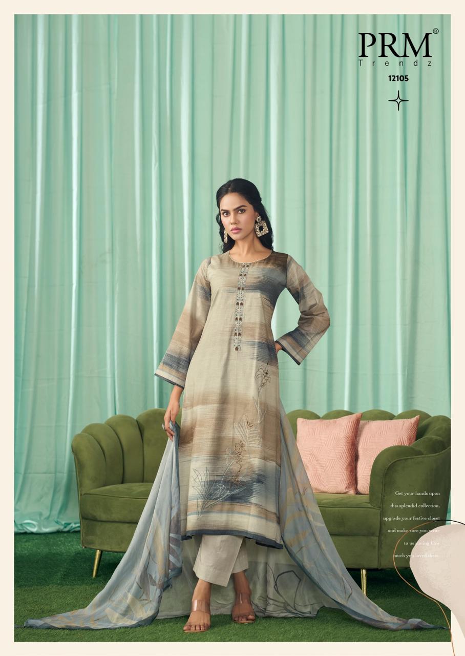 Vanilla Prm Trendz Pure Cotton Pant Style Suits Exporter India