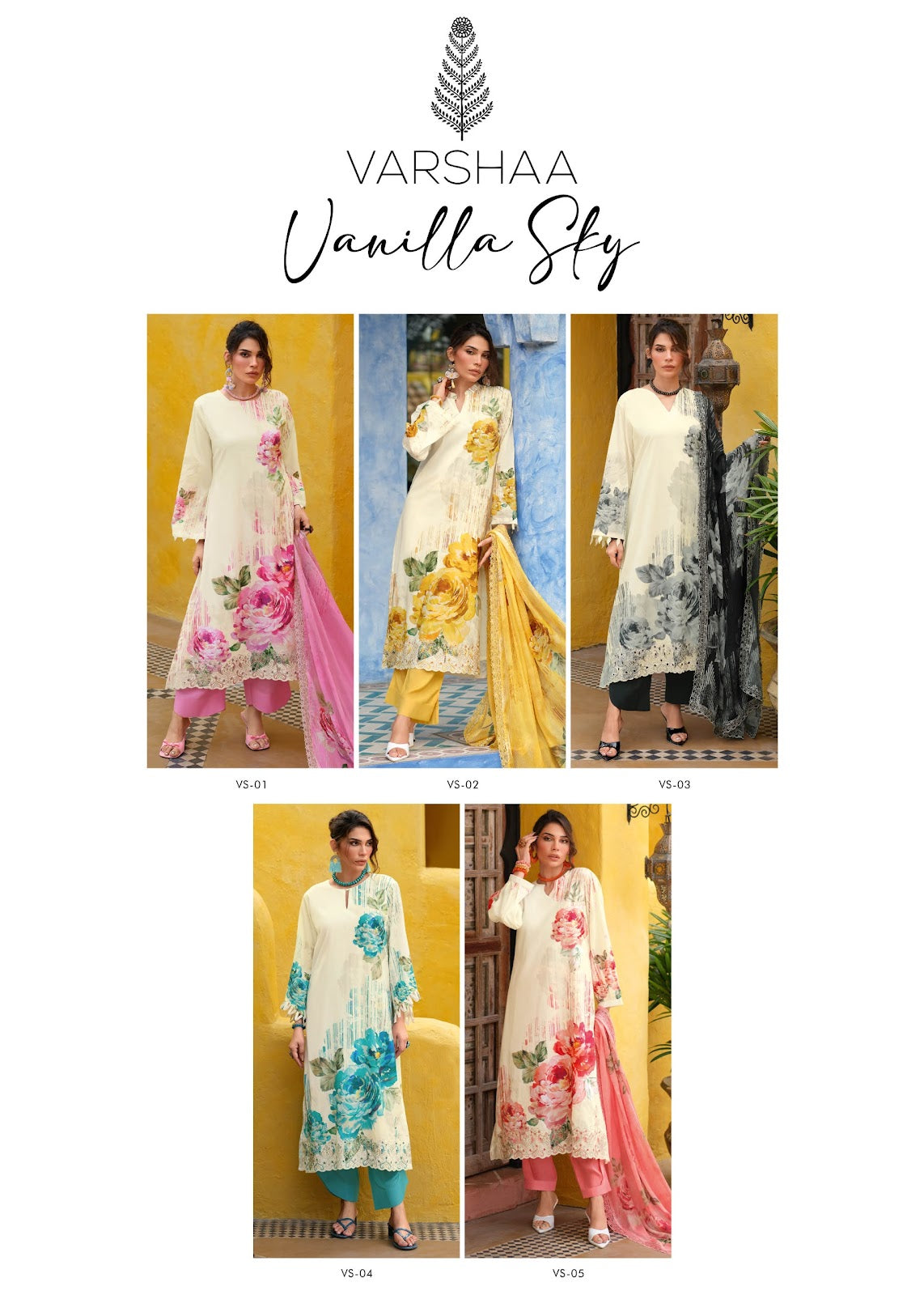 Vanilla Sky Varshaa Cotton Pant Style Suits Wholesale