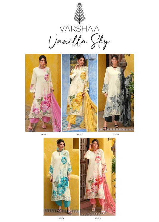 Vanilla Sky Varshaa Cotton Pant Style Suits Wholesale