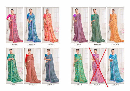 Vanilla Vol 8 Ruchi Chiffon Sarees Manufacturer India