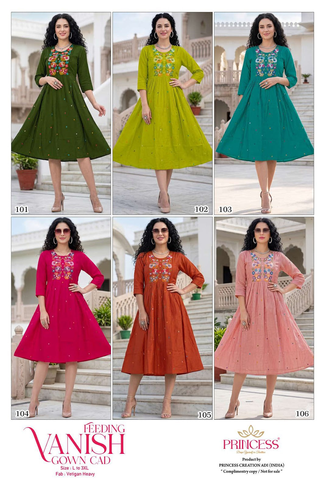 Vanish Princess Creation Vetican Anarkali Kurtis Exporter
