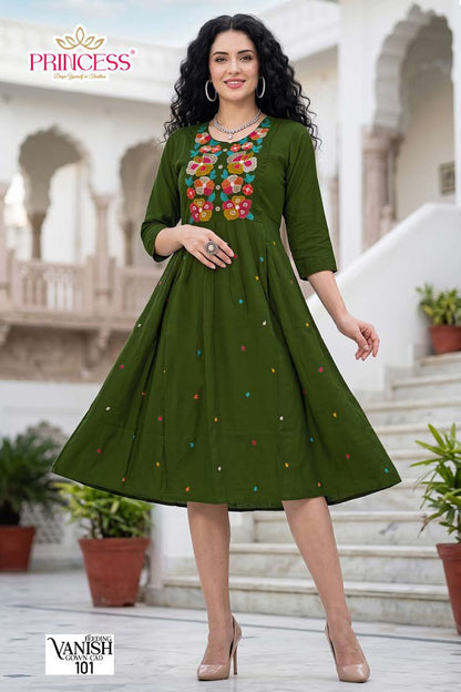 Vanish Princess Creation Vetican Anarkali Kurtis Exporter