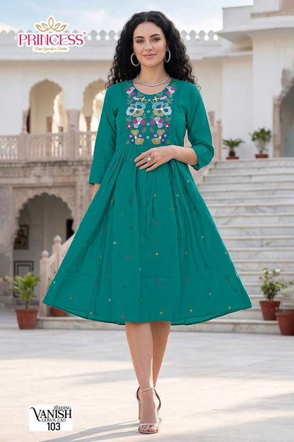 Vanish Princess Creation Vetican Anarkali Kurtis Exporter