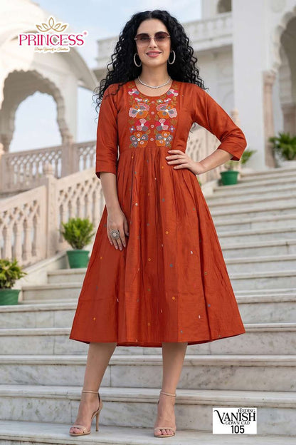 Vanish Princess Creation Vetican Anarkali Kurtis Exporter