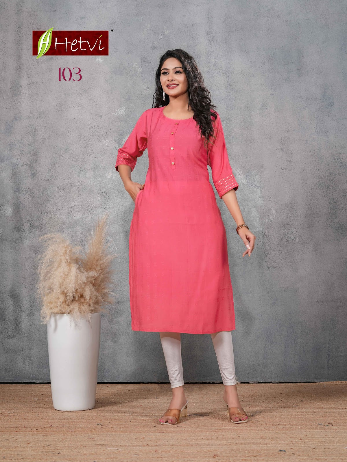 Vanisha Hetvi Dobby Straight Cut Kurtis Supplier India