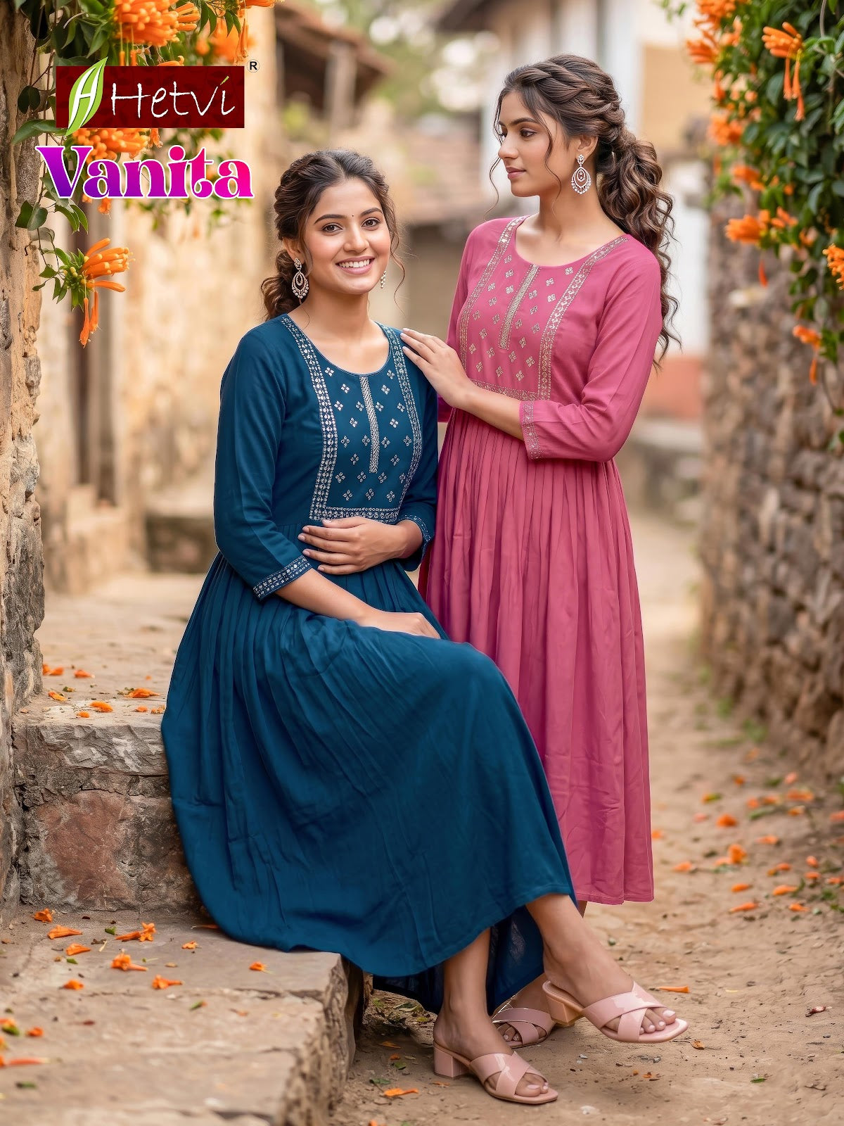 Vanita Hetvi Reyon Anarkali Kurtis Wholesale