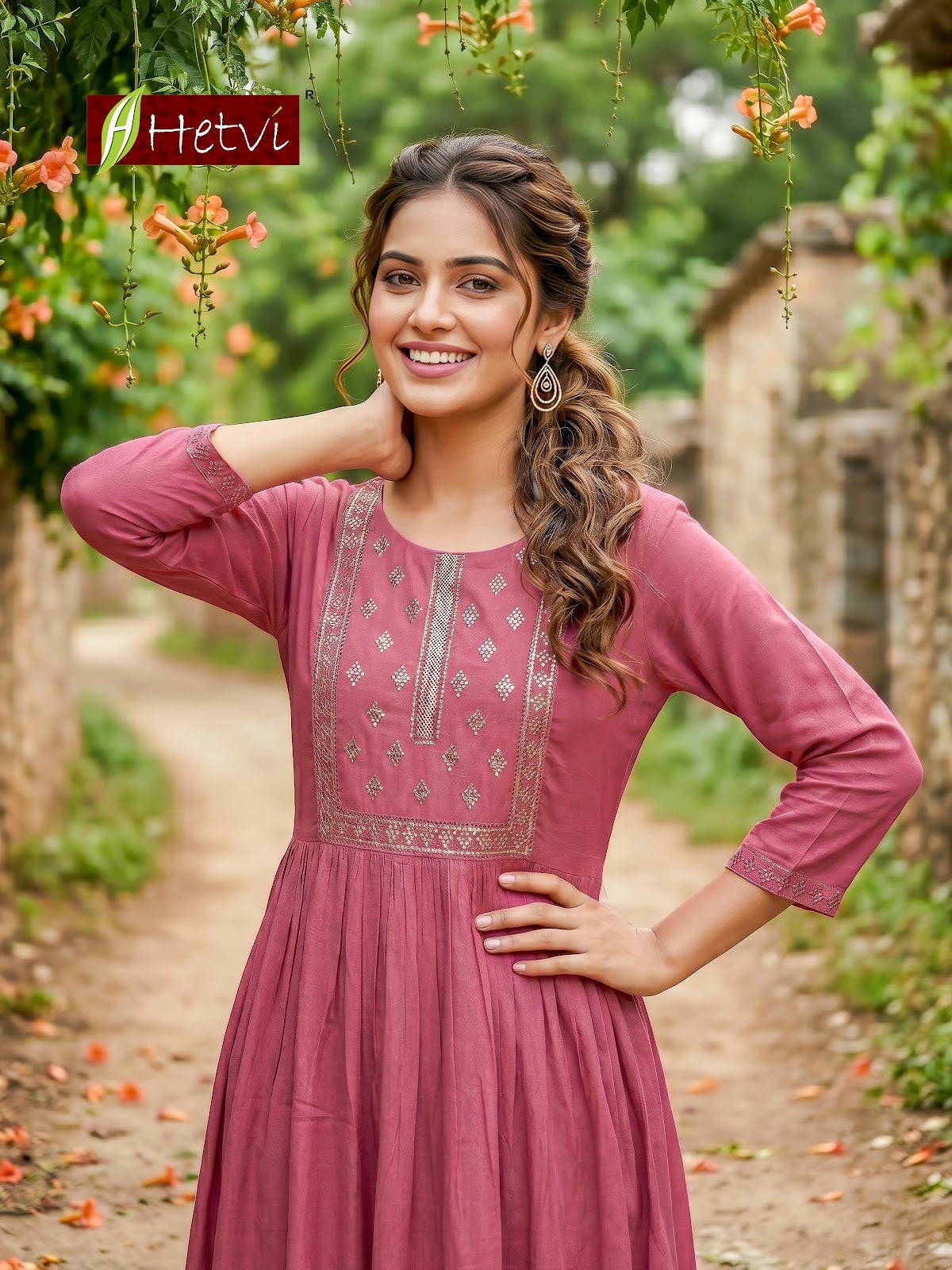 Vanita Hetvi Reyon Anarkali Kurtis Wholesale