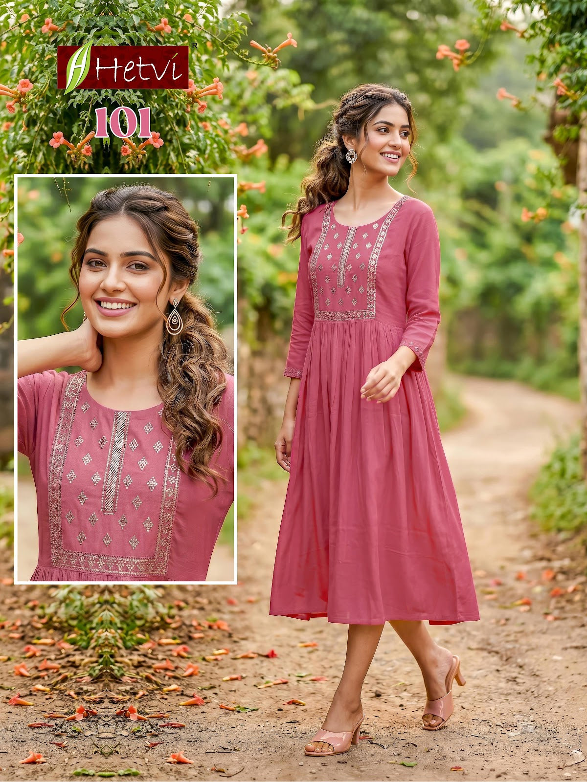 Vanita Hetvi Reyon Anarkali Kurtis Wholesale